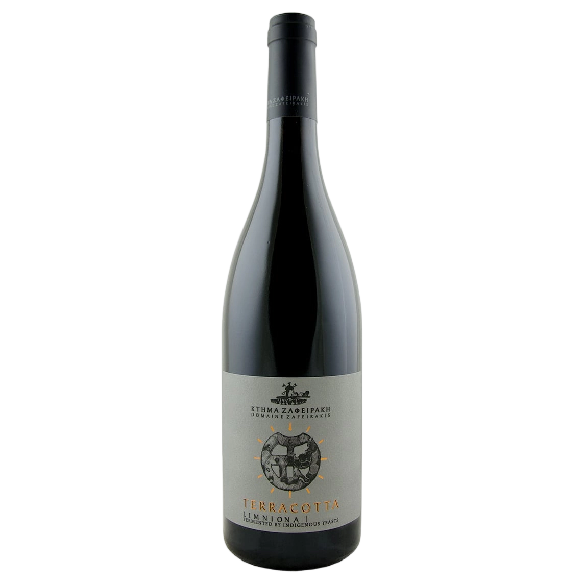 A bottle of 2021 Zafeirakis Limniona Terra Cotta 750ml Red Wine