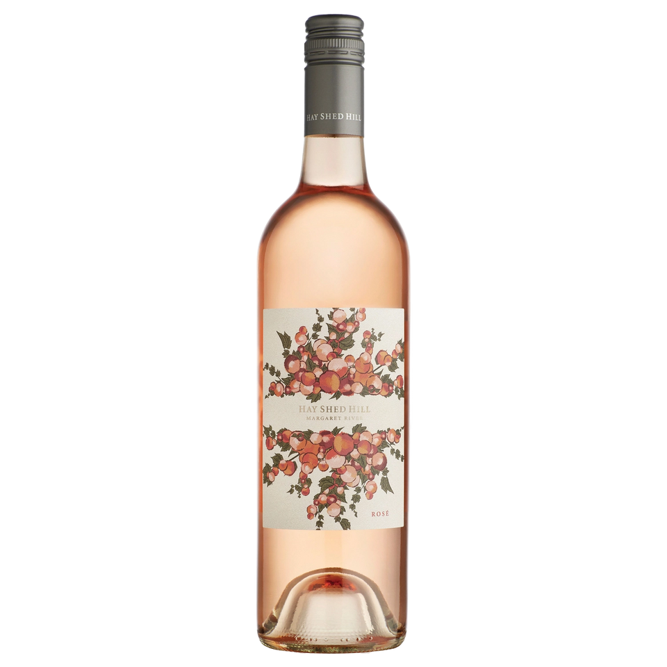 A bottle of 2025 Hay Shed Hill Vineyard Series Pinot Noir Rosé 750ml Red Wine