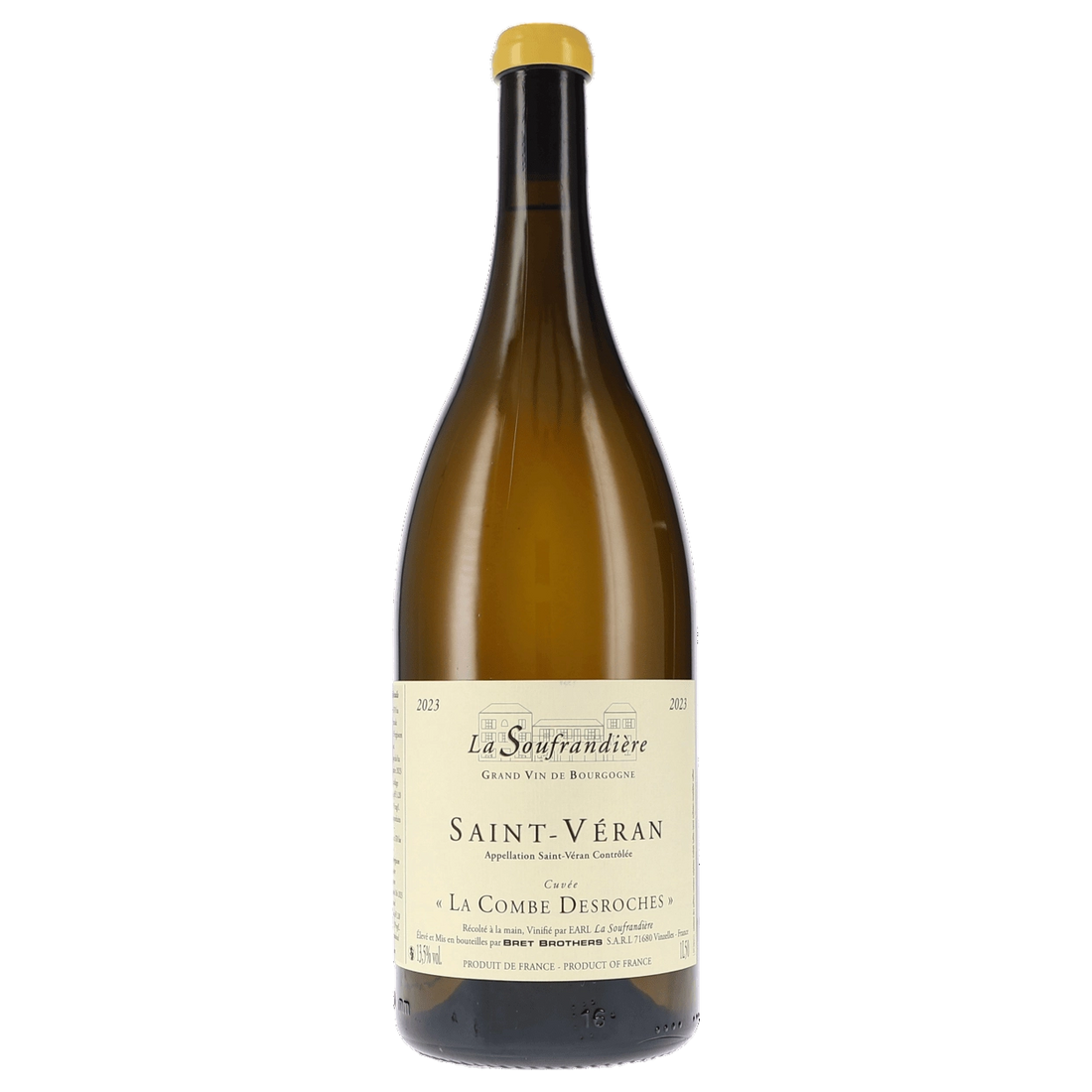 A bottle of 2023 La Soufrandière Saint Véran La Combe Desroches 750ml White Wine