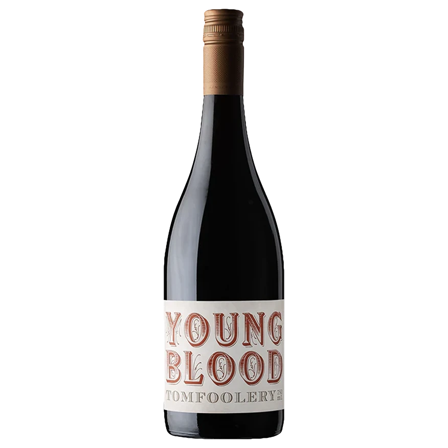 A bottle of 2024 Tomfoolery Young Blood Shiraz 750ml Red Wine