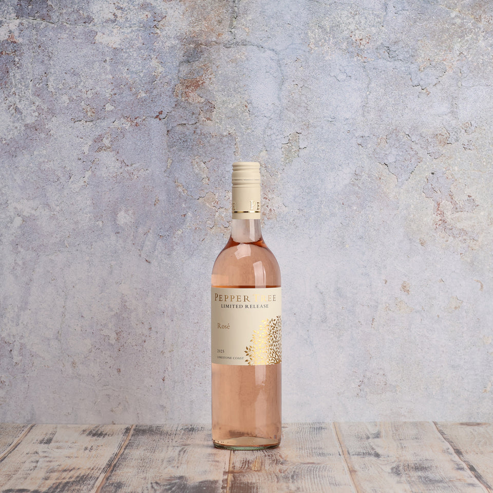 A bottle of Pepper Tree Limited Release Rose 2025 750ml Rose Wine