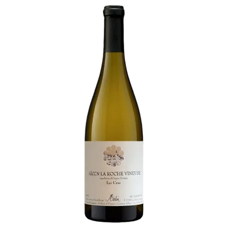 A bottle of 2019 Olivier Merlin Mâcon La Roche Vineuse Les Cras 750ml White Wine