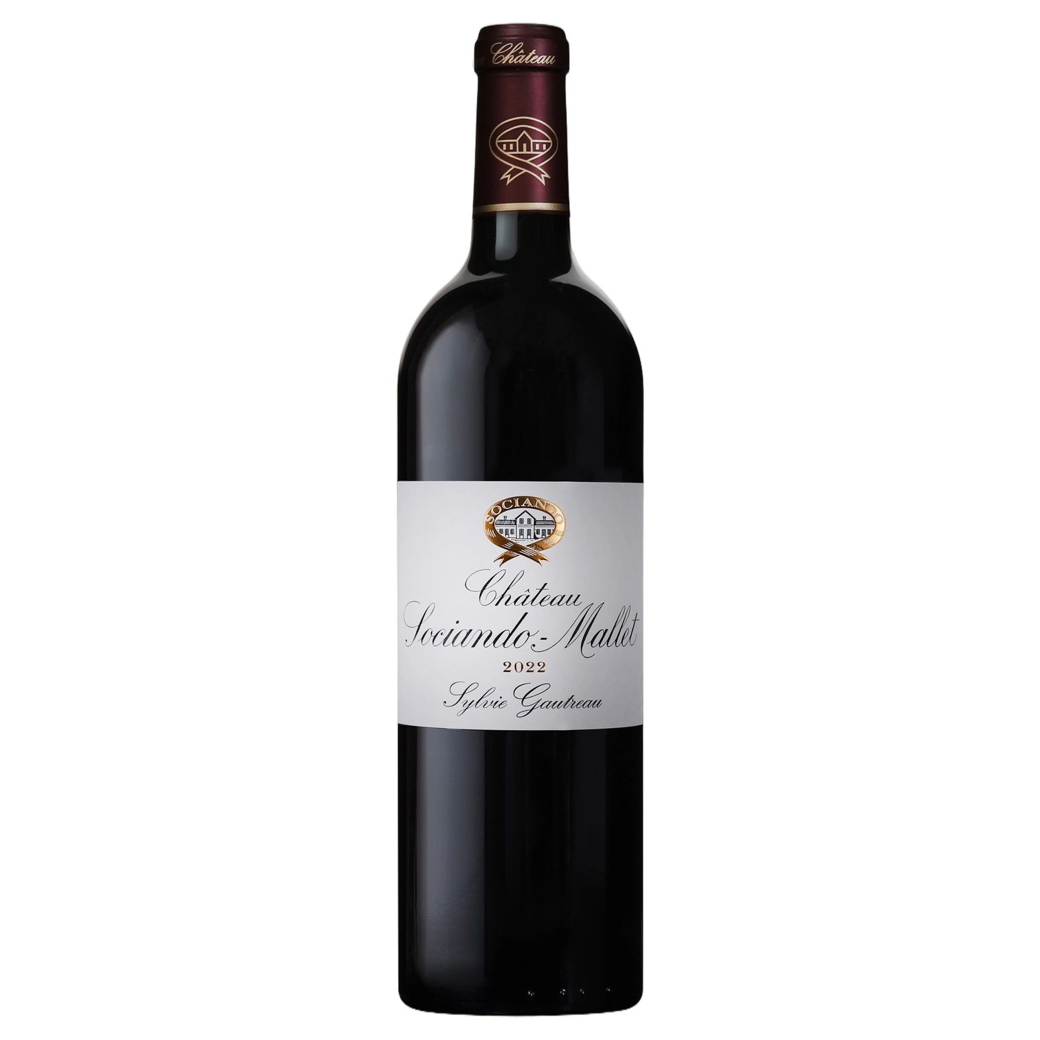 A bottle of 2023 Chateau Sociando Mallet 750ml Red Wine