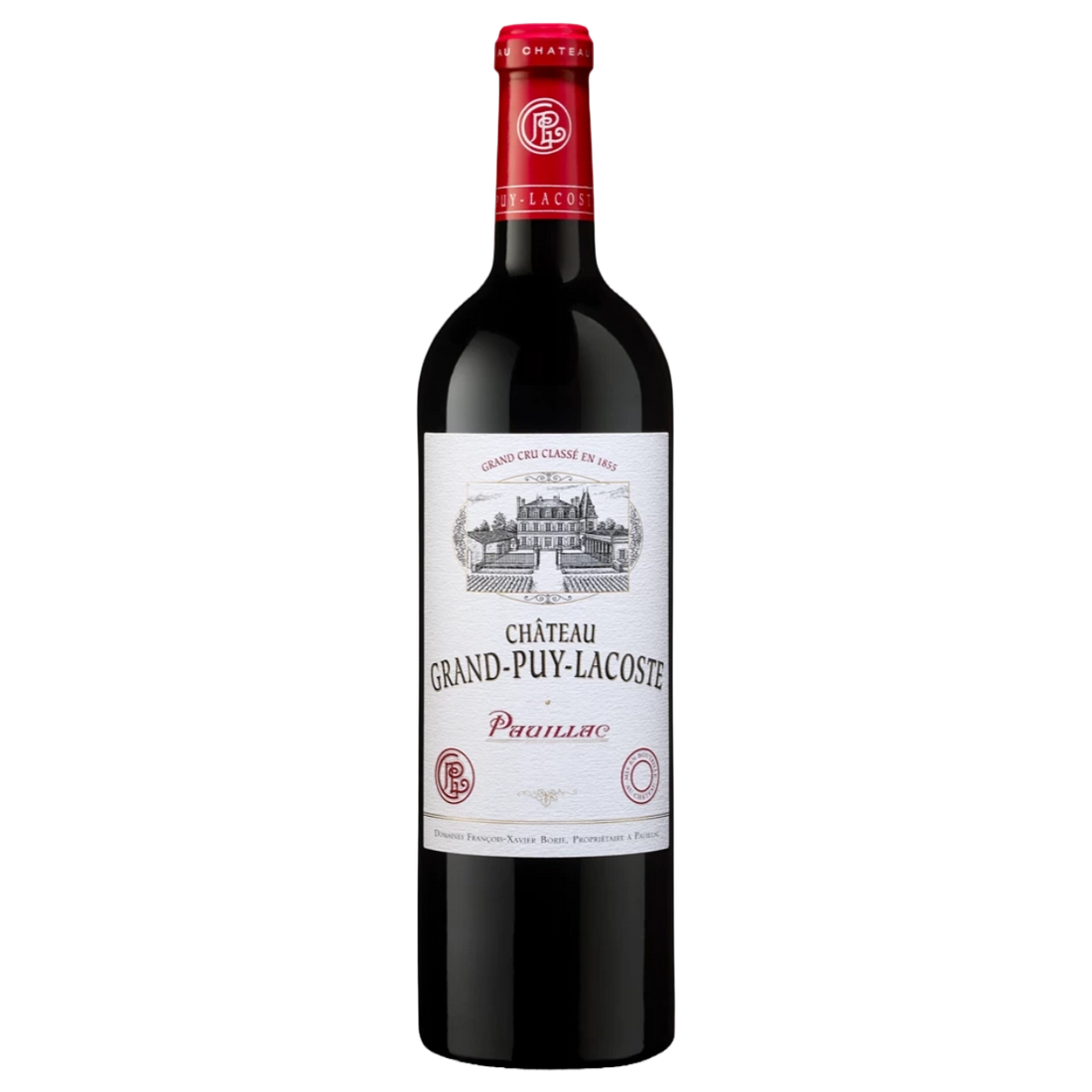 A bottle of 2018 Chateau Grand Puy Lacoste 750ml Red Wine