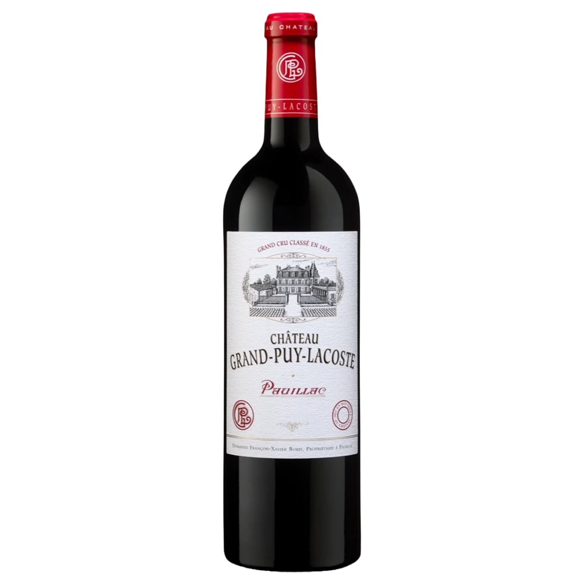 A bottle of 2019 Chateau Grand Puy Lacoste 750ml Red Wine