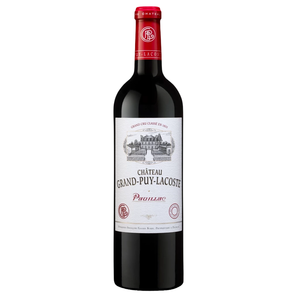 A bottle of 2019 Chateau Grand Puy Lacoste 750ml Red Wine
