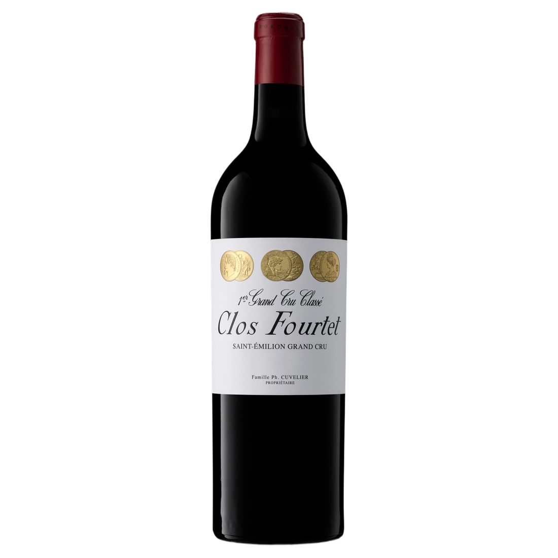 A bottle of 2023 Clos Fourtet 750ml Red Wine