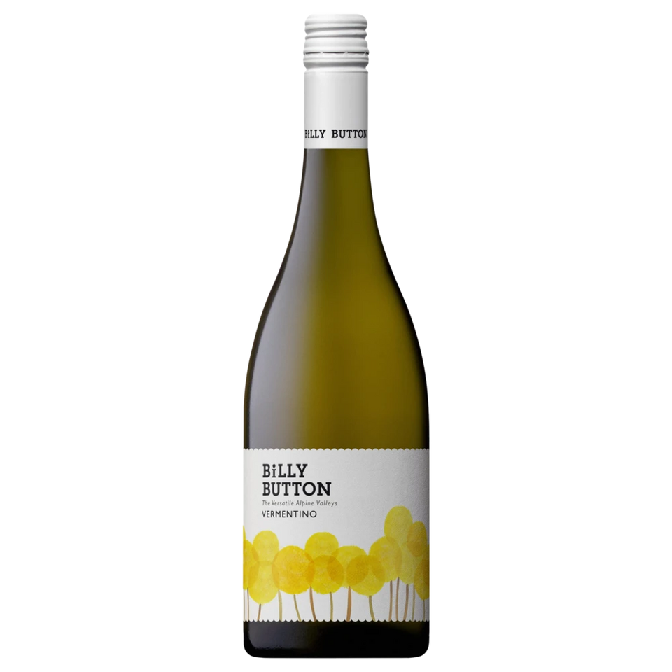 A bottle of 2024 Billy Button Vermentino 750ml White Wine