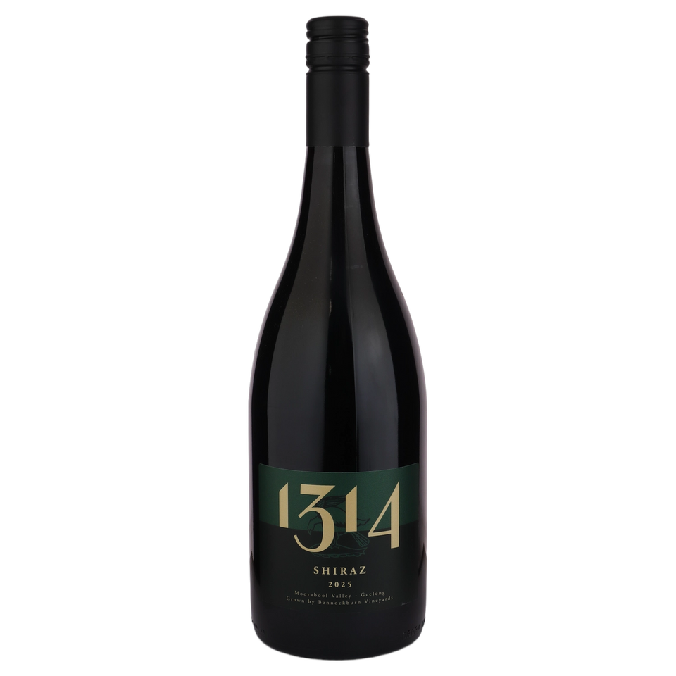 A bottle of 2025 Bannockburn 1314 Shiraz 750ml Red Wine