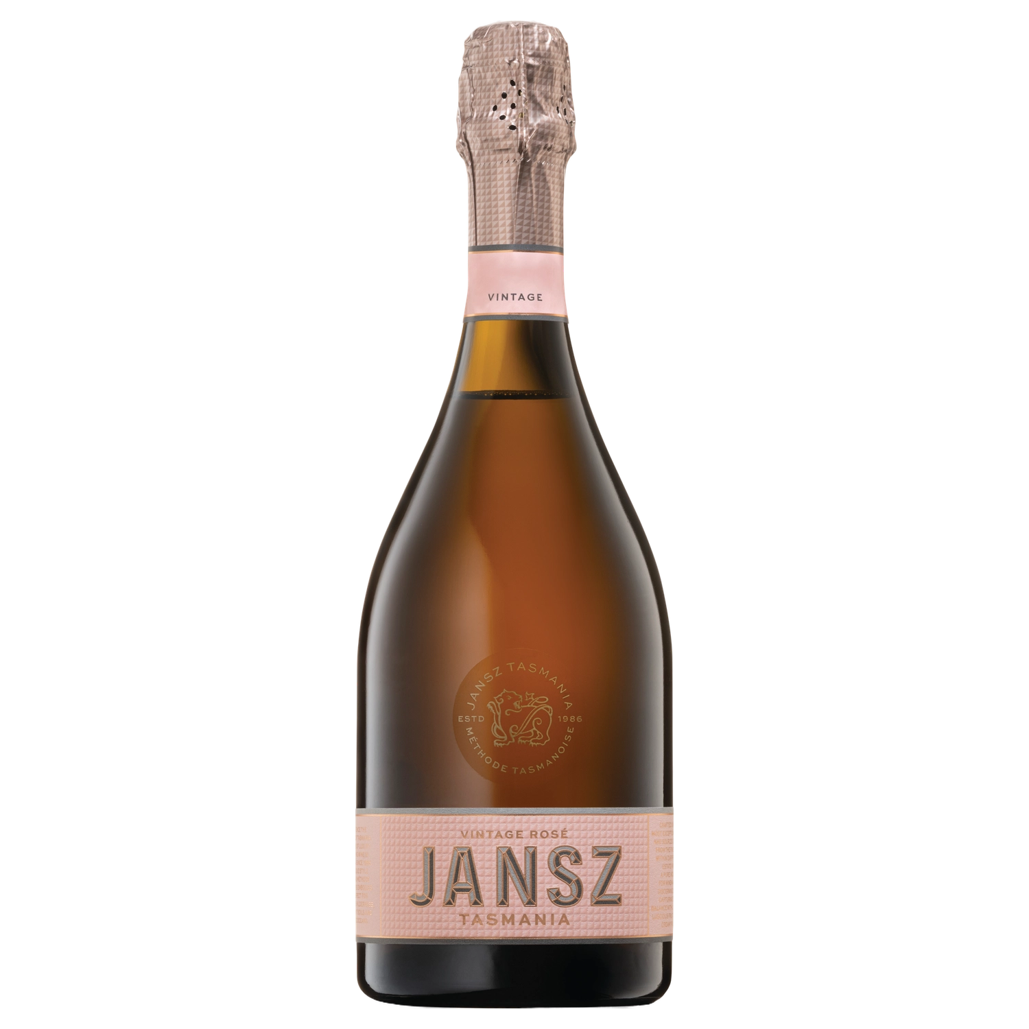 A bottle of 2020 Jansz Tasmania Vintage Rosé 750ml Red Wine
