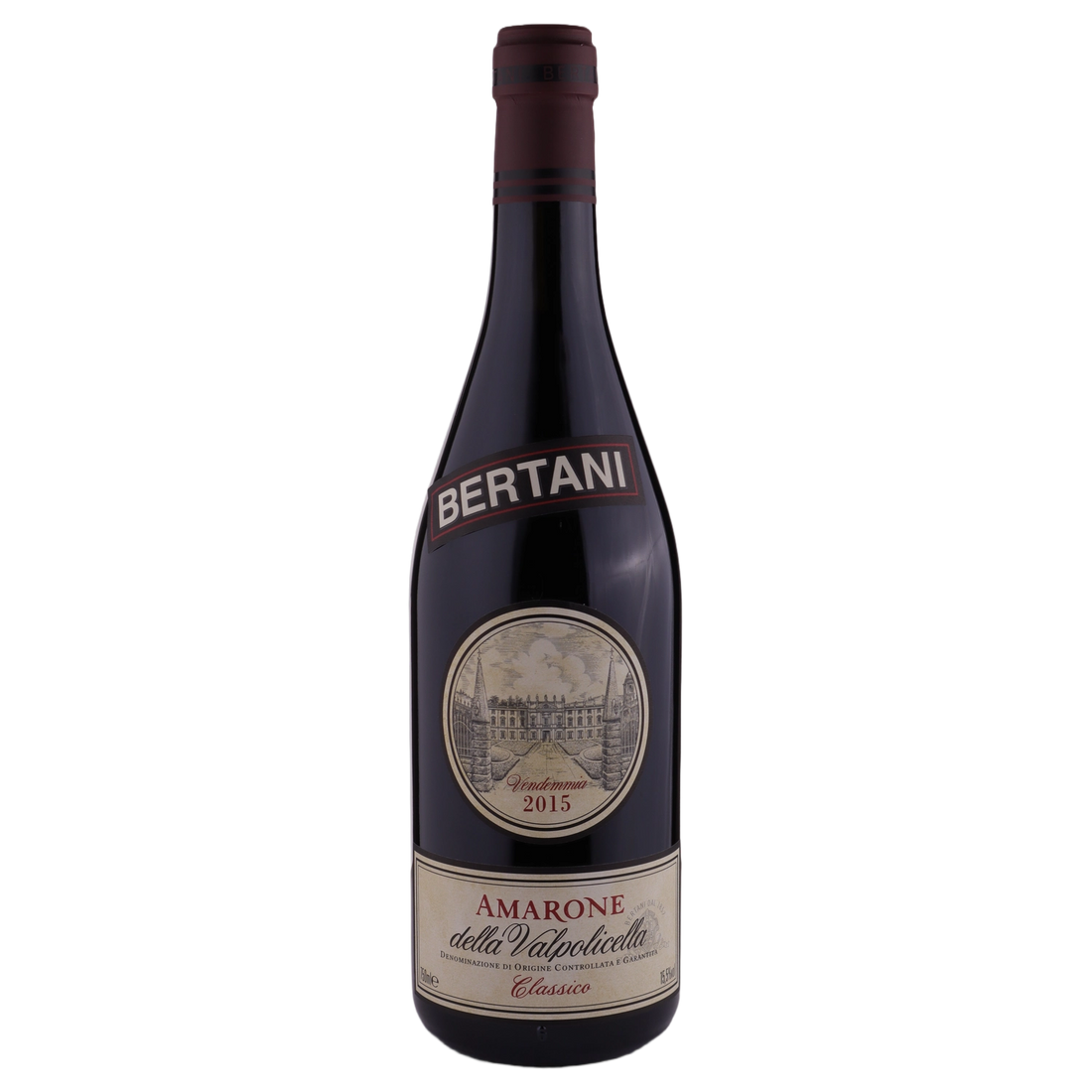 A bottle of 2015 Bertani Amarone Classico 750ml Red Wine