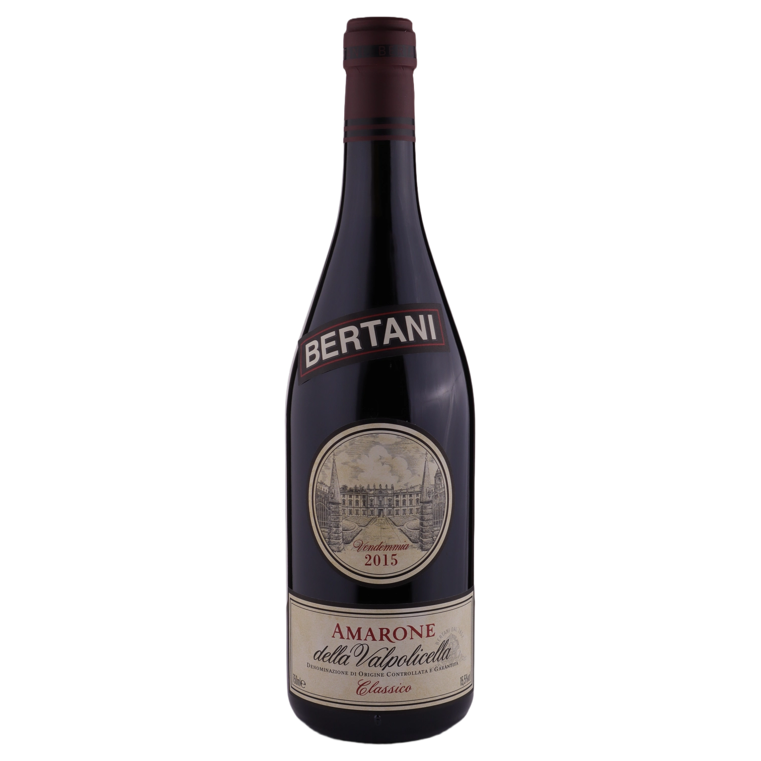A bottle of 2015 Bertani Amarone Classico 750ml Red Wine