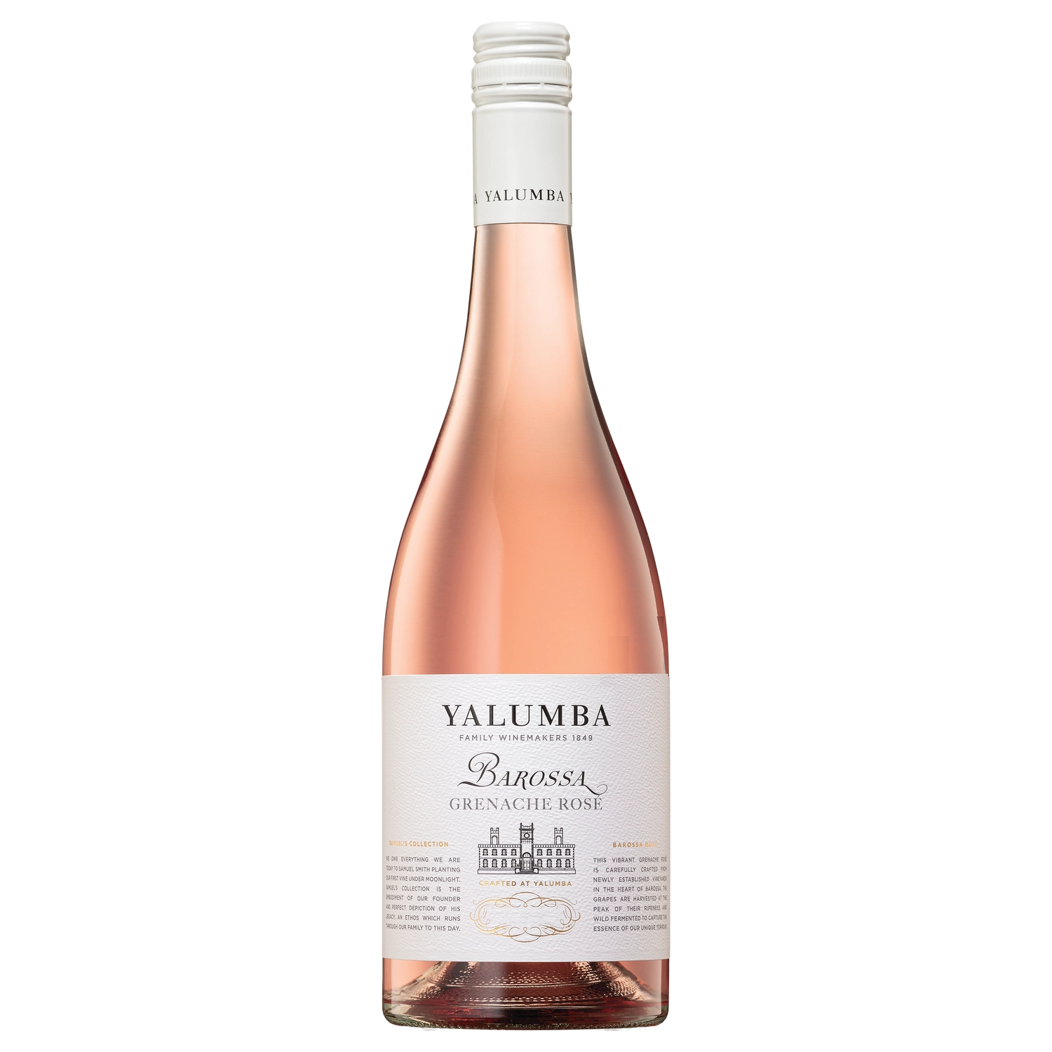 A bottle of 2025 Yalumba Samuel's Collection Barossa Grenache Rosé 750ml Red Wine