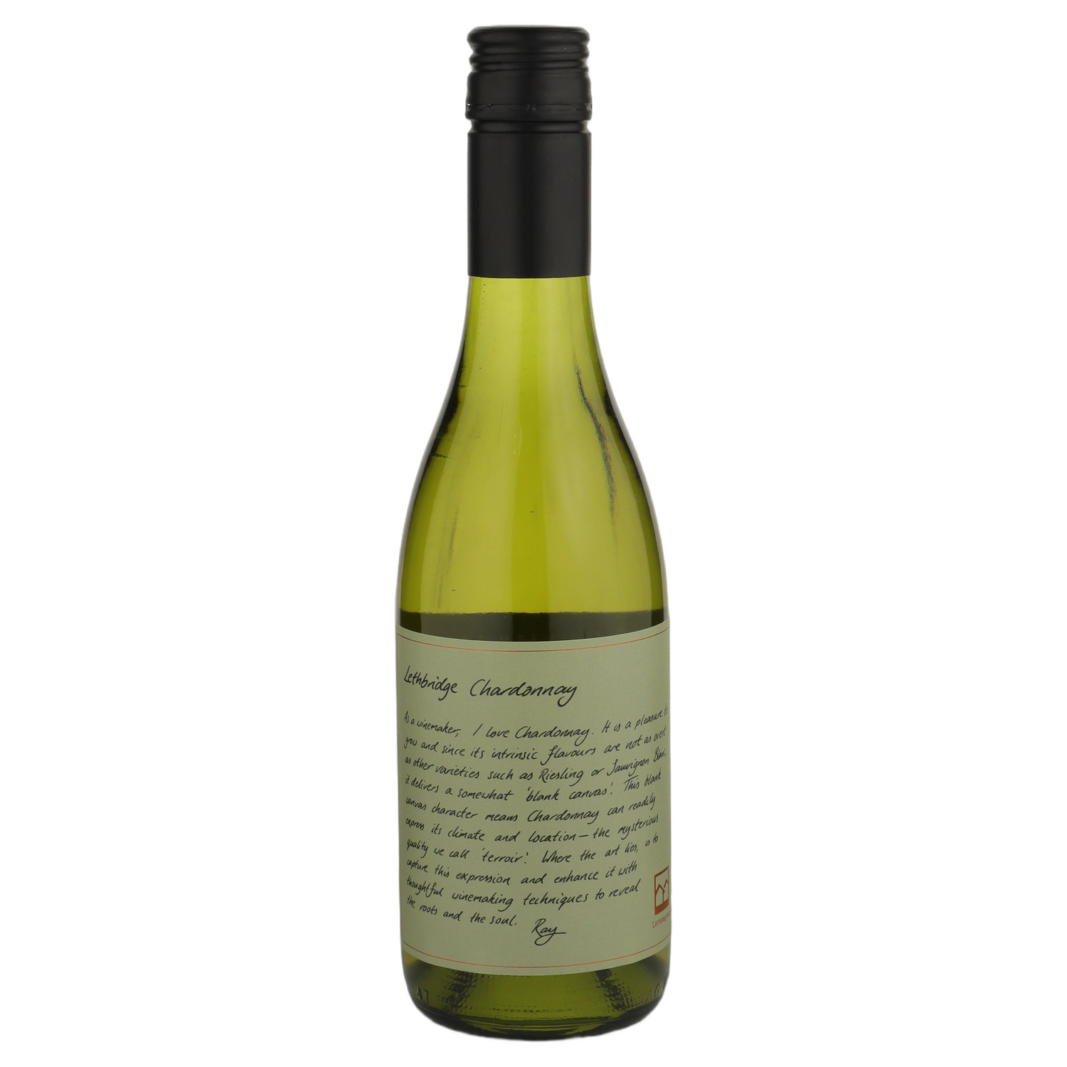 A bottle of 2023 Lethbridge Chardonnay () 375ml White Wine