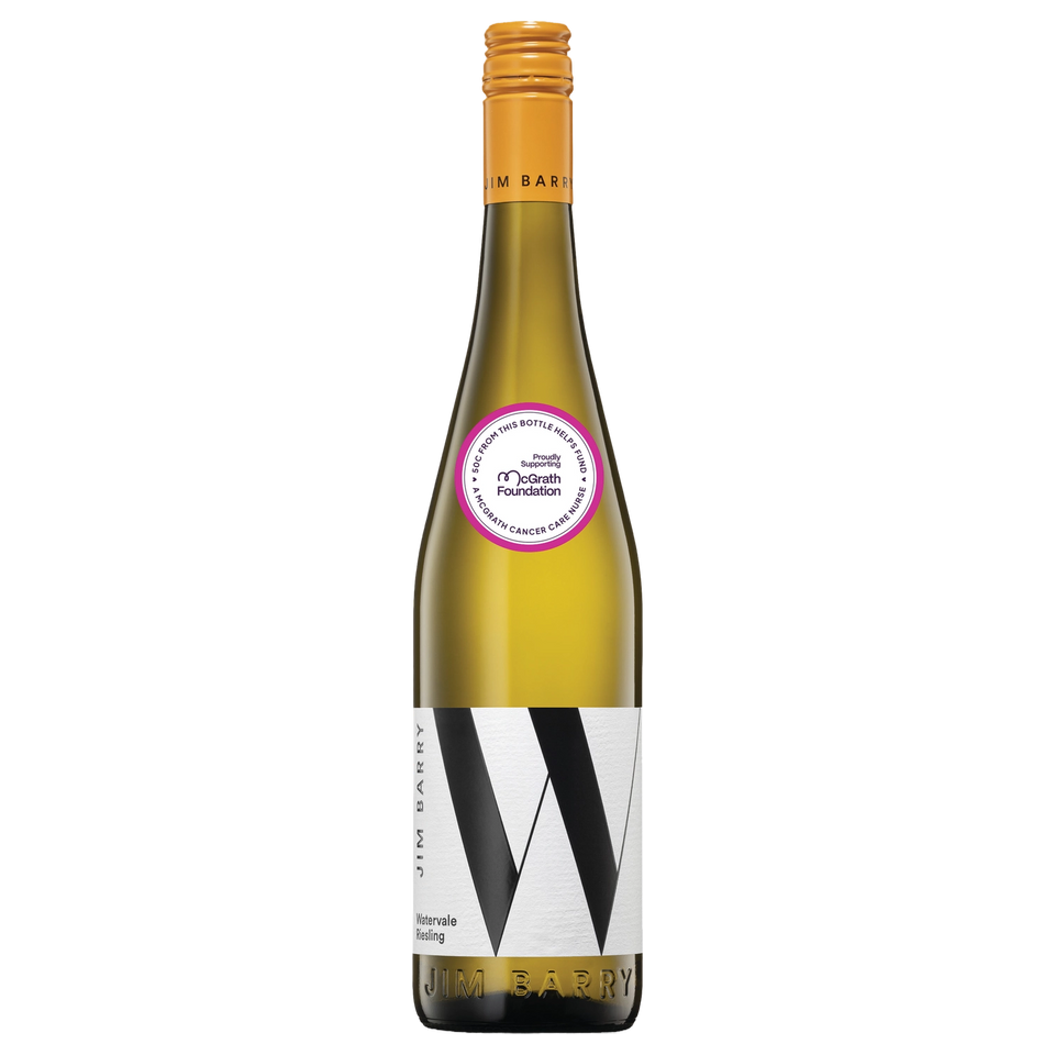 A bottle of 2025 Jim Barry Watervale Riesling McGrath Foundation 750ml White Wine