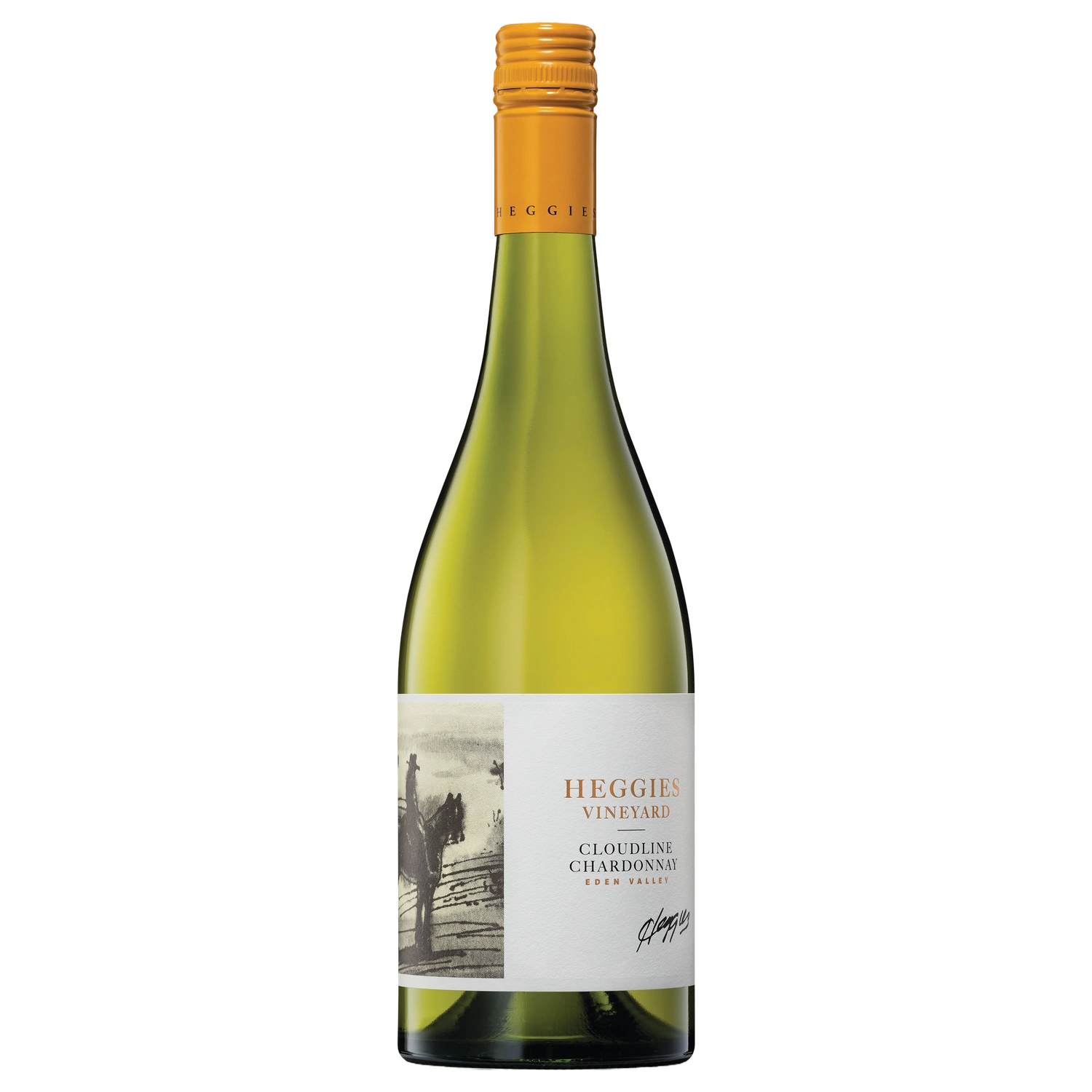 A bottle of 2025 Heggies Vineyard Cloudline Chardonnay 750ml White Wine