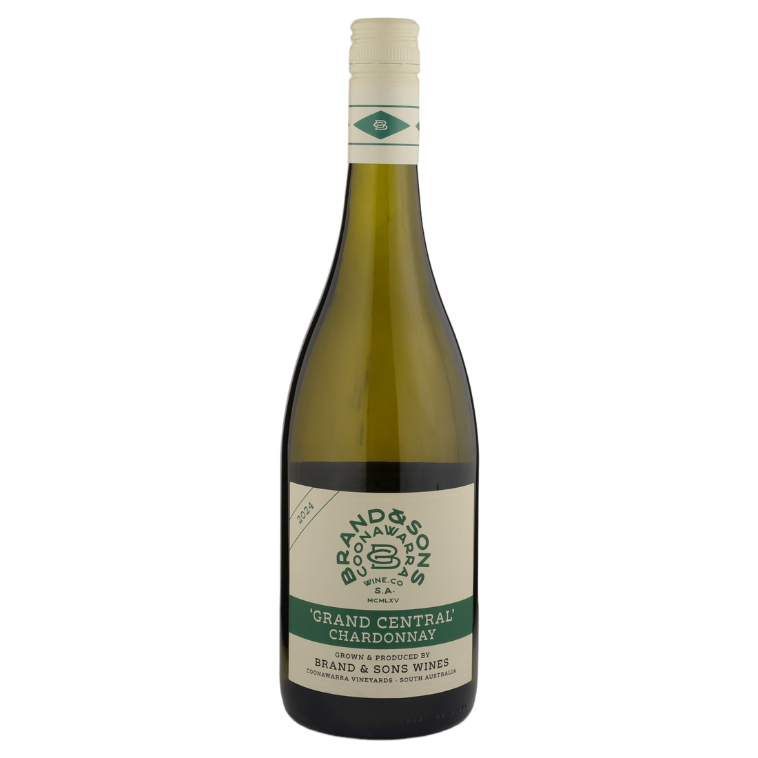 A bottle of Brand & Sons Grand Central Chardonnay 2024 750ml White Wine