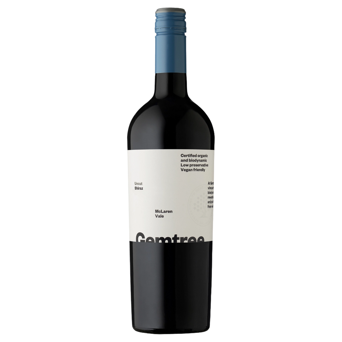 A bottle of 2023 Gemtree Uncut McLaren Vale Shiraz 750ml Red Wine
