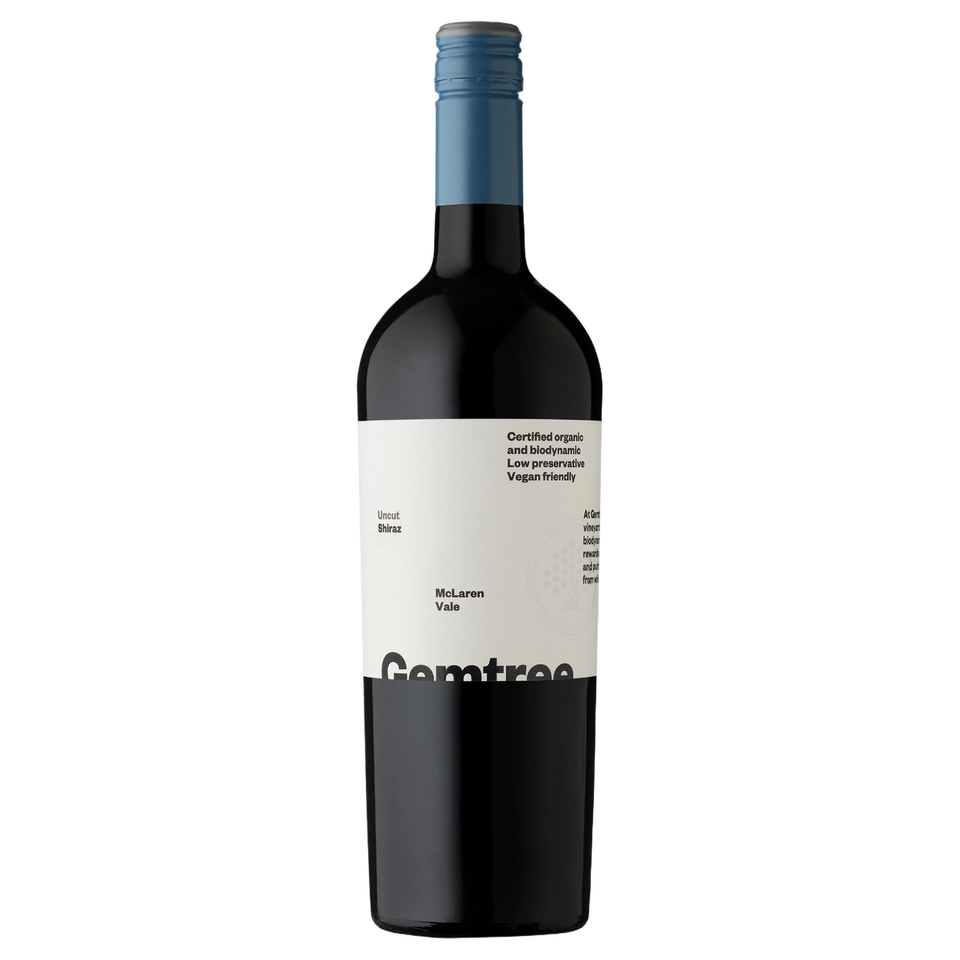 A bottle of 2023 Gemtree Uncut McLaren Vale Shiraz 750ml Red Wine