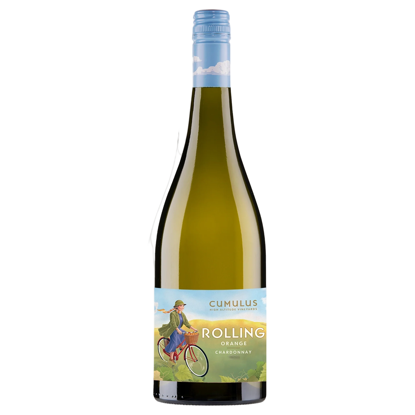 A bottle of 2024 Cumulus Rolling Orange Chardonnay 750ml White Wine