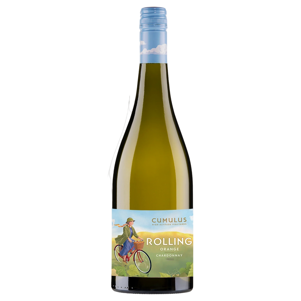 A bottle of 2024 Cumulus Rolling Orange Chardonnay 750ml White Wine