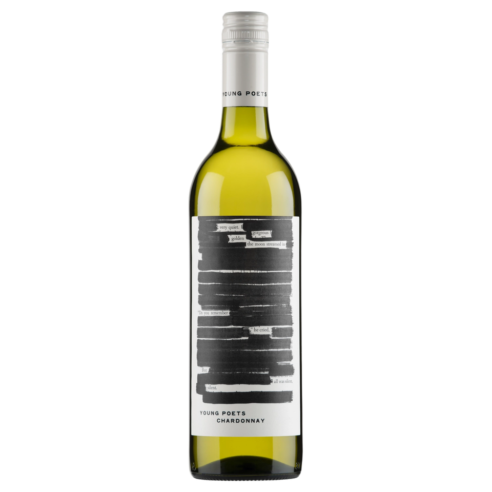 A bottle of 2024 Young Poets Chardonnay 750ml White Wine