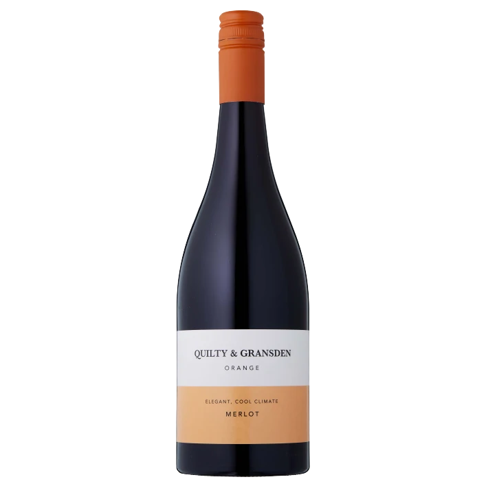 A bottle of 2024 Quilty & Gransden Central Ranges Merlot 750ml Red Wine