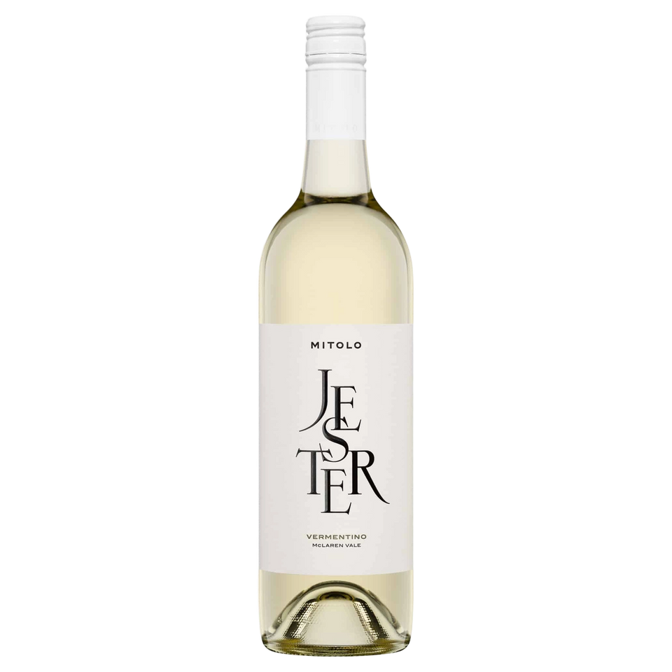 A bottle of 2025 Mitolo Jester McLaren Vale Vermentino 750ml White Wine