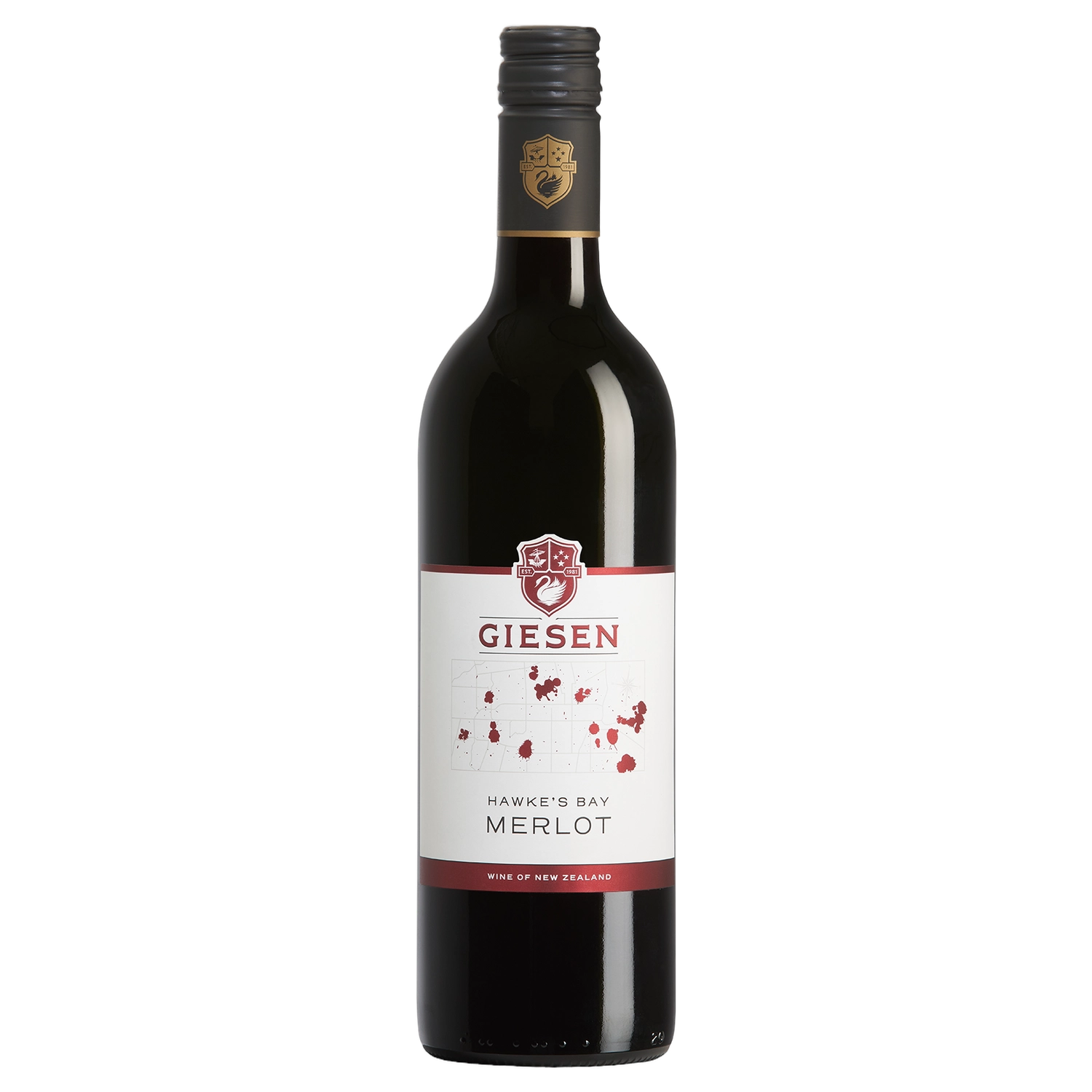 A bottle of 2025 Giesen Estate Merlot Hawkes Bay 375ml Red Wine