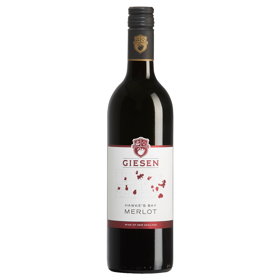 A bottle of 2025 Giesen Estate Merlot Hawkes Bay 375ml Red Wine