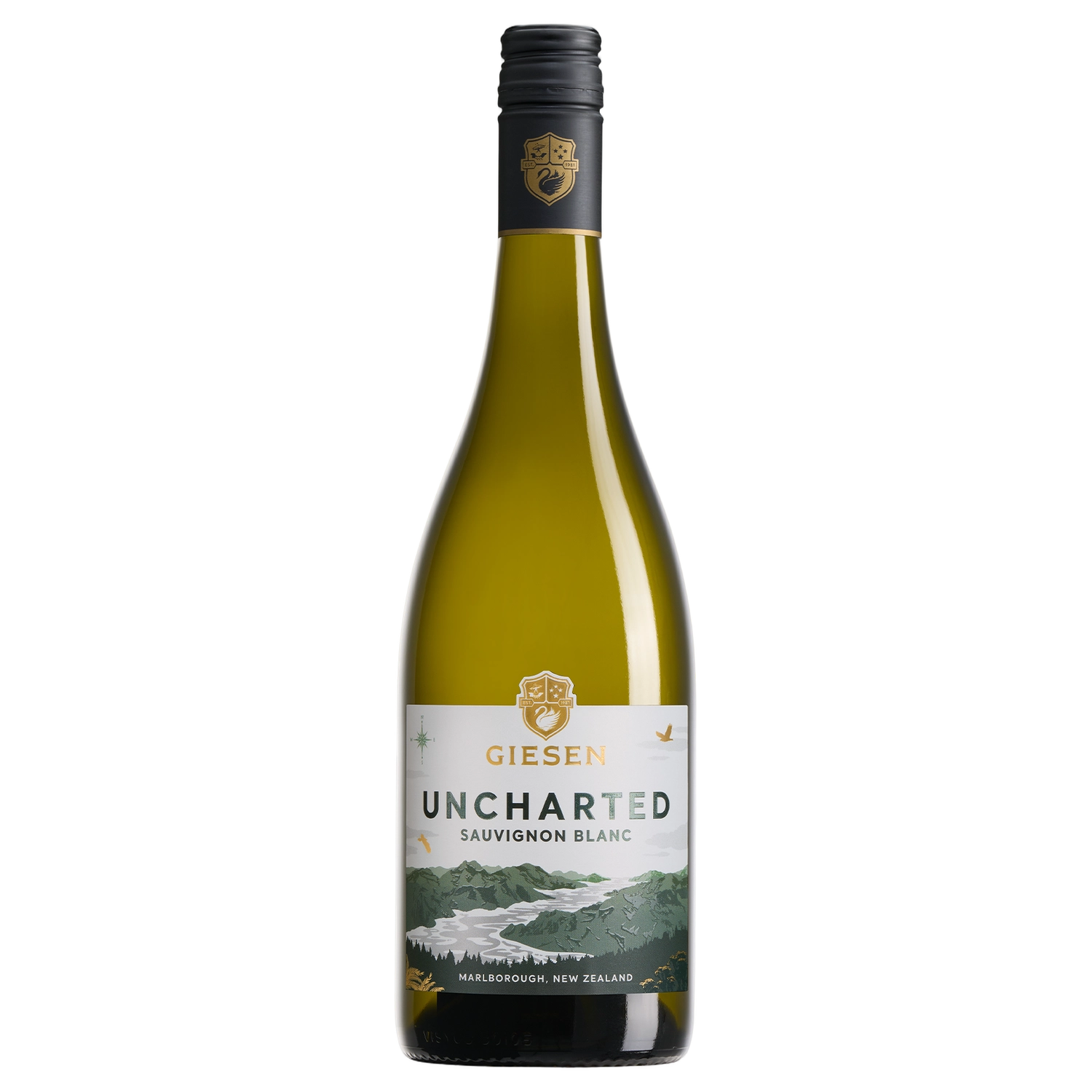 A bottle of 2024 Giesen Uncharted Marlborough Sauvignon Blanc 750ml White Wine