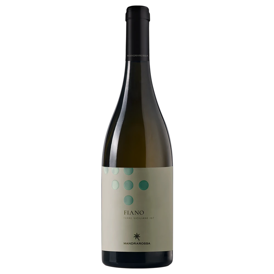 A bottle of 2024 Mandrarossa Sicily Fiano 750ml White Wine