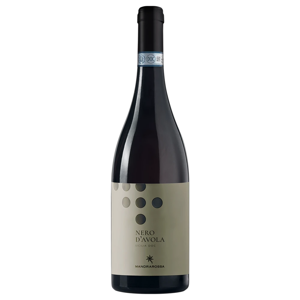 A bottle of 2024 Mandrarossa Sicily Nero d'Avola 750ml Red Wine