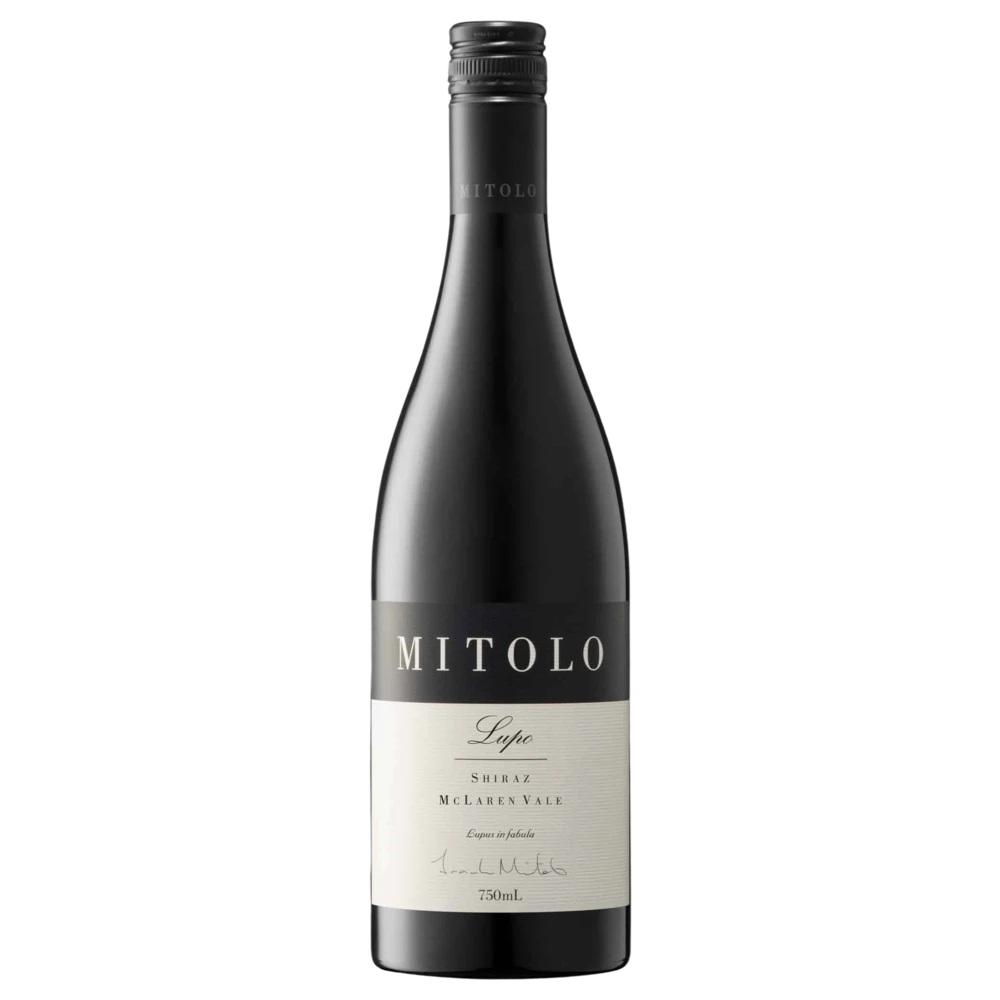A bottle of 2022 Mitolo Lupo McLaren Vale Shiraz 750ml Red Wine