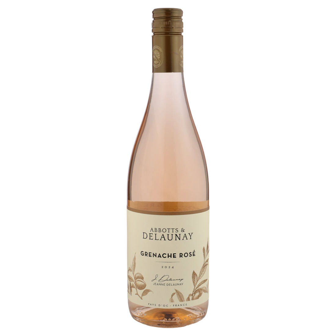 A bottle of 2024 Abbotts & Delaunay IGP Oc Rose 750ml Rose Wine