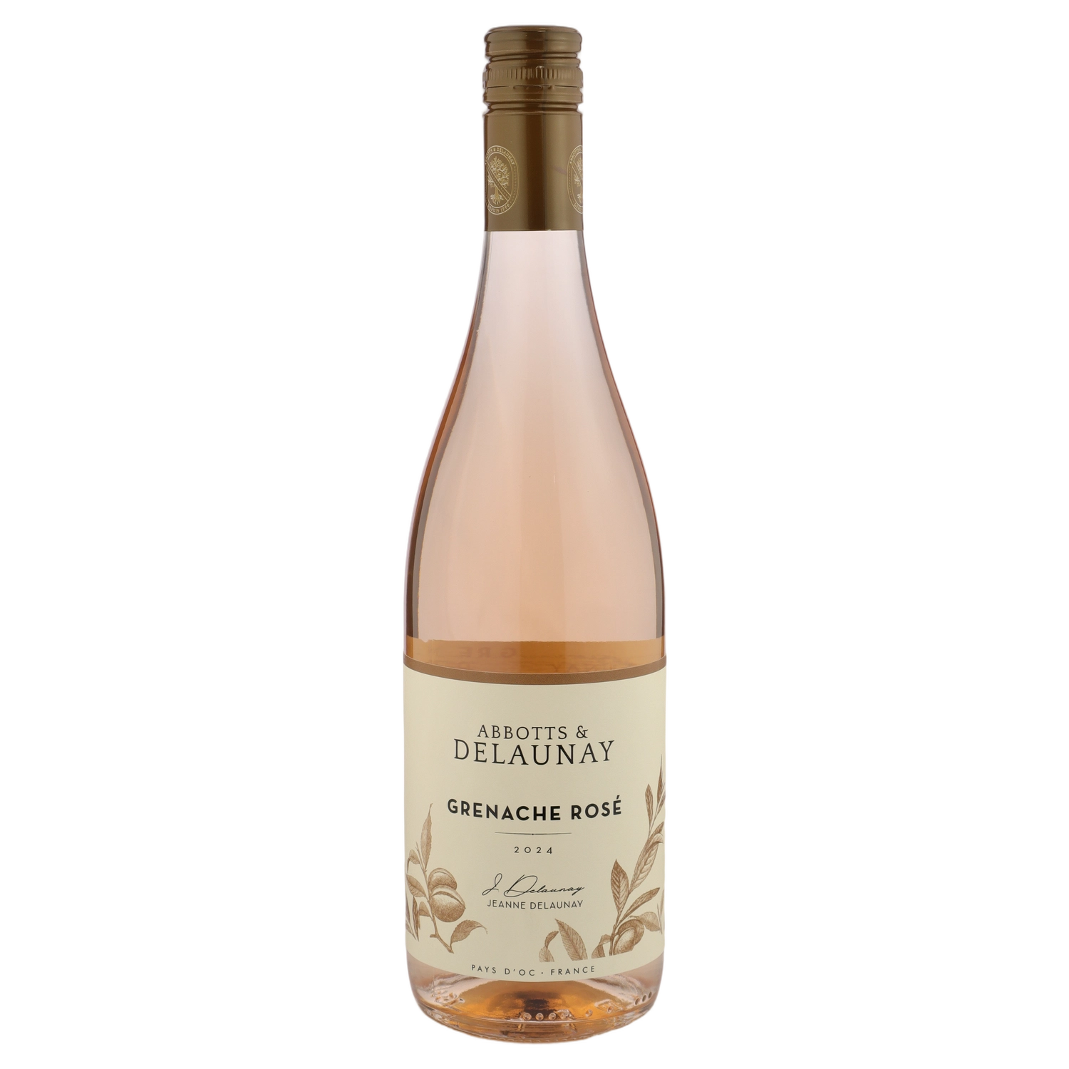 A bottle of 2024 Abbotts & Delaunay IGP Oc Rose 750ml Rose Wine
