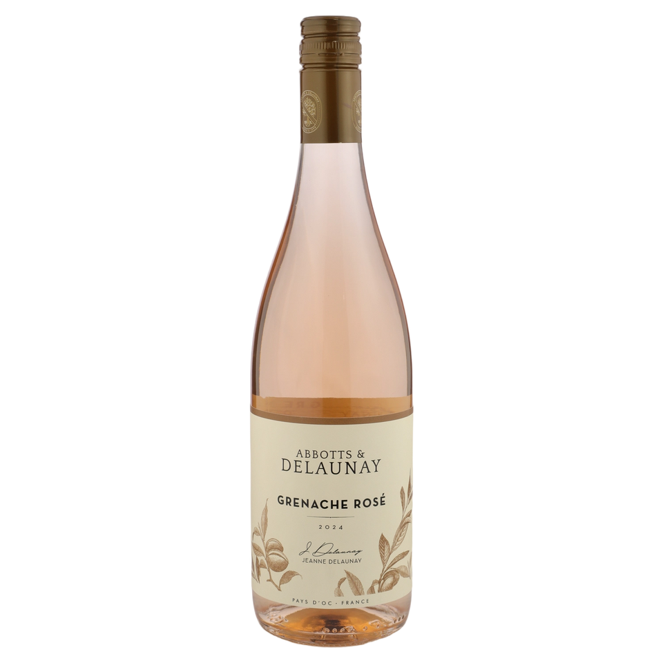 A bottle of 2024 Abbotts & Delaunay IGP Oc Rose 750ml Rose Wine