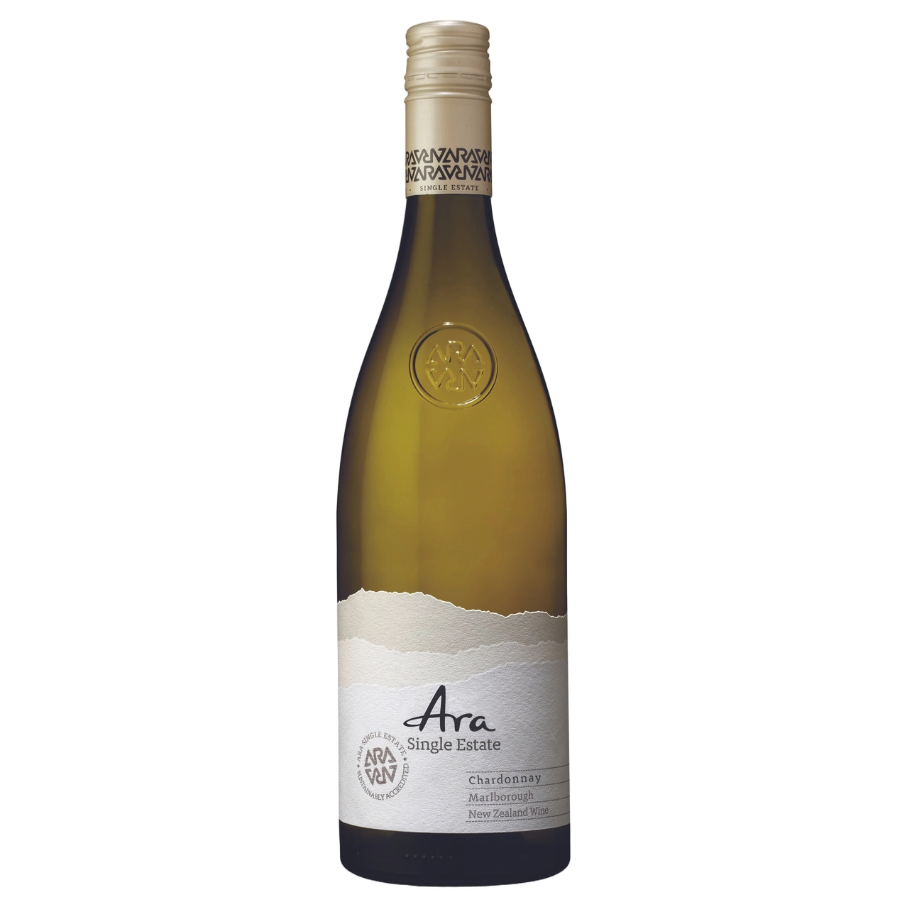 A bottle of 2024 ARA Single Estate Marlborough Chardonnay 750ml White Wine