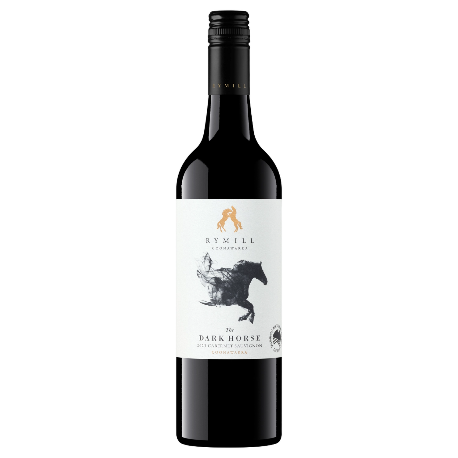 A bottle of 2023 Rymill Dark Horse Cabernet Sauvignon Coonawarra 750ml Red Wine