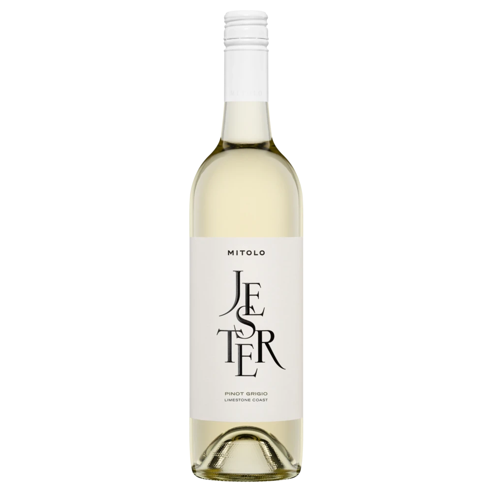 A bottle of 2025 Mitolo Jester Limestone Coast Pinot Grigio 750ml White Wine