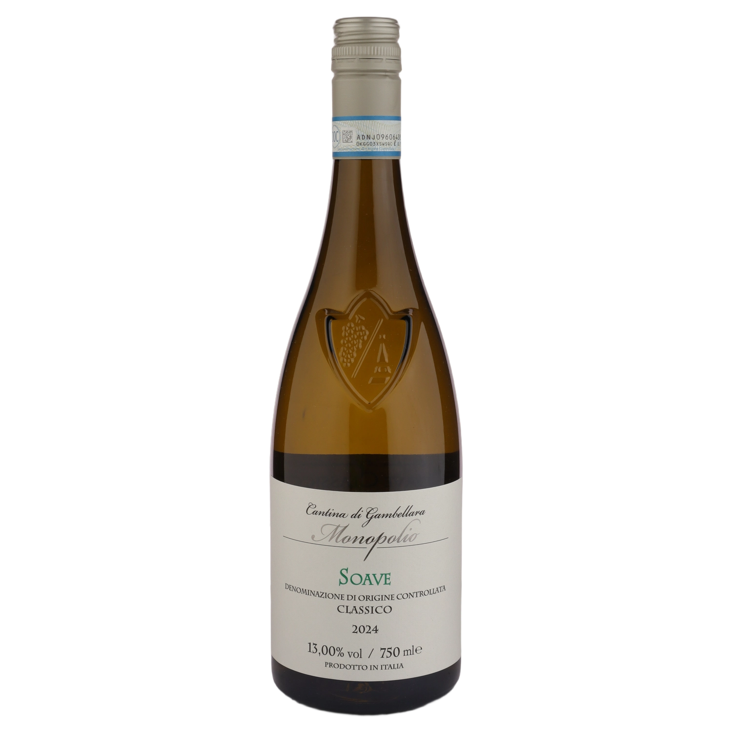 A bottle of 2024 Gambellara Monopolio Soave Veneto 750ml White Wine