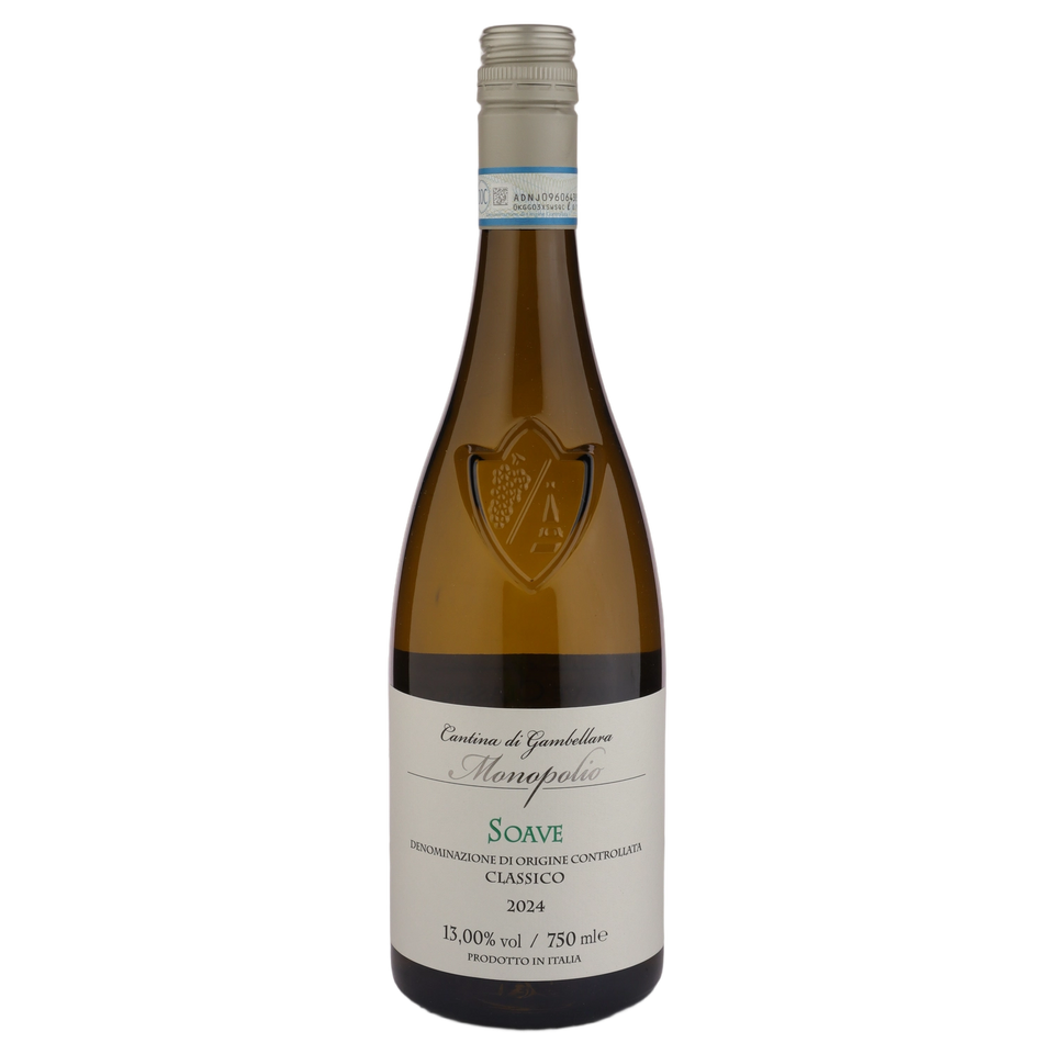 A bottle of 2024 Gambellara Monopolio Soave Veneto 750ml White Wine