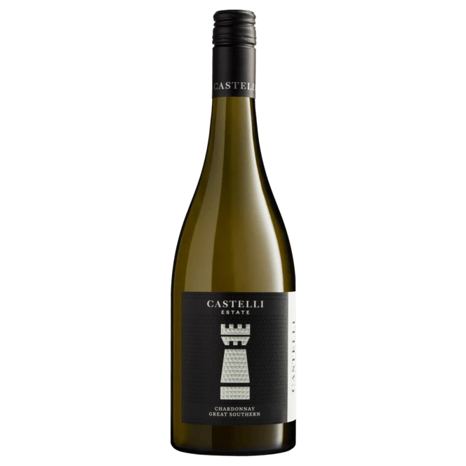 A bottle of 2024 Castelli Silver Chardonnay Great Southern 750ml White Wine
