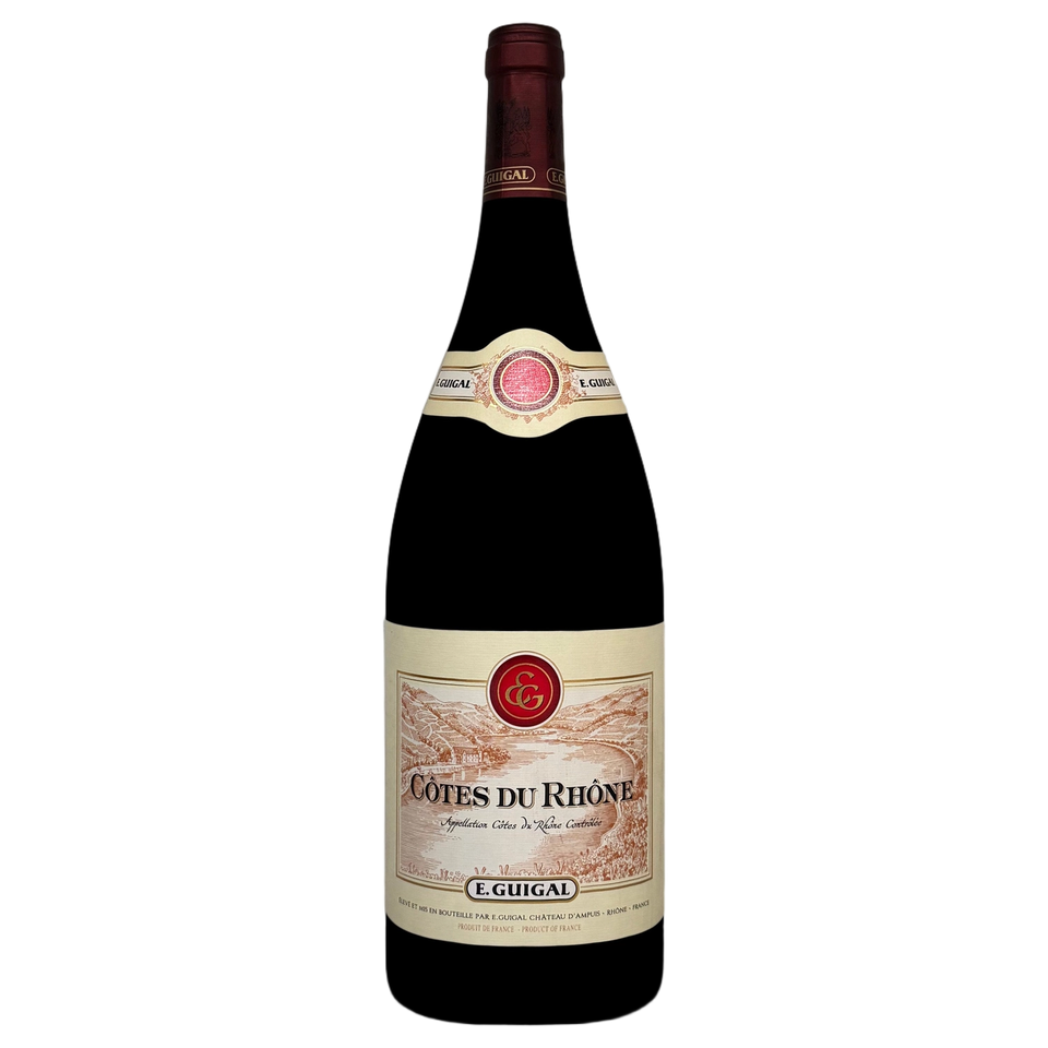 A bottle of 2020 Guigal Côtes du Rhône Rouge 1500ml Red Wine