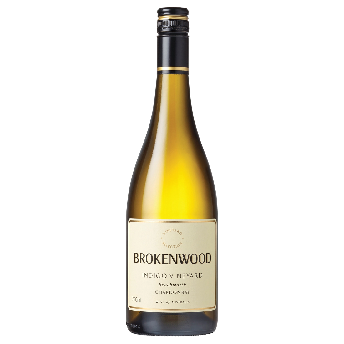 A bottle of 2024 Brokenwood Indigo Vineyard Chardonnay 750ml White Wine