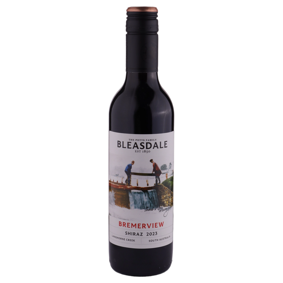 A bottle of 2023 Bleasdale Vineyards Bremerview Shiraz 375ml Red Wine