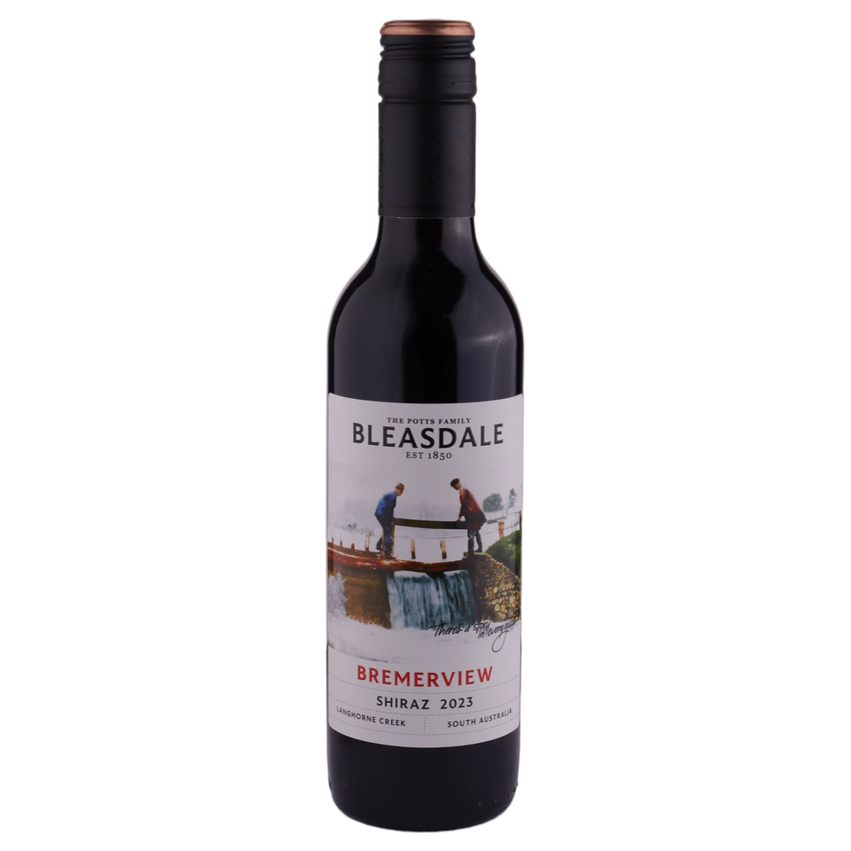 A bottle of 2023 Bleasdale Vineyards Bremerview Shiraz 375ml Red Wine
