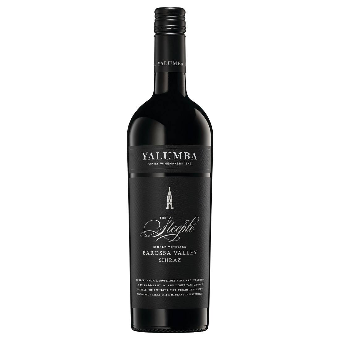 A bottle of 2022 Yalumba The Steeple Shiraz 750ml Red Wine