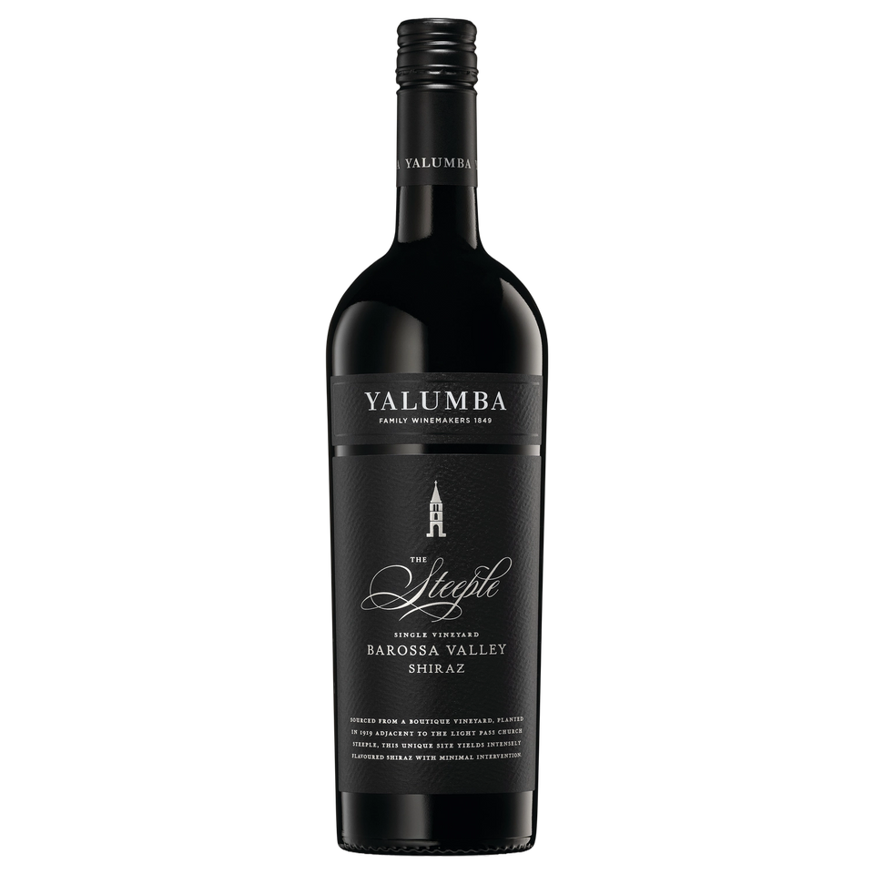 A bottle of 2022 Yalumba The Steeple Shiraz 750ml Red Wine