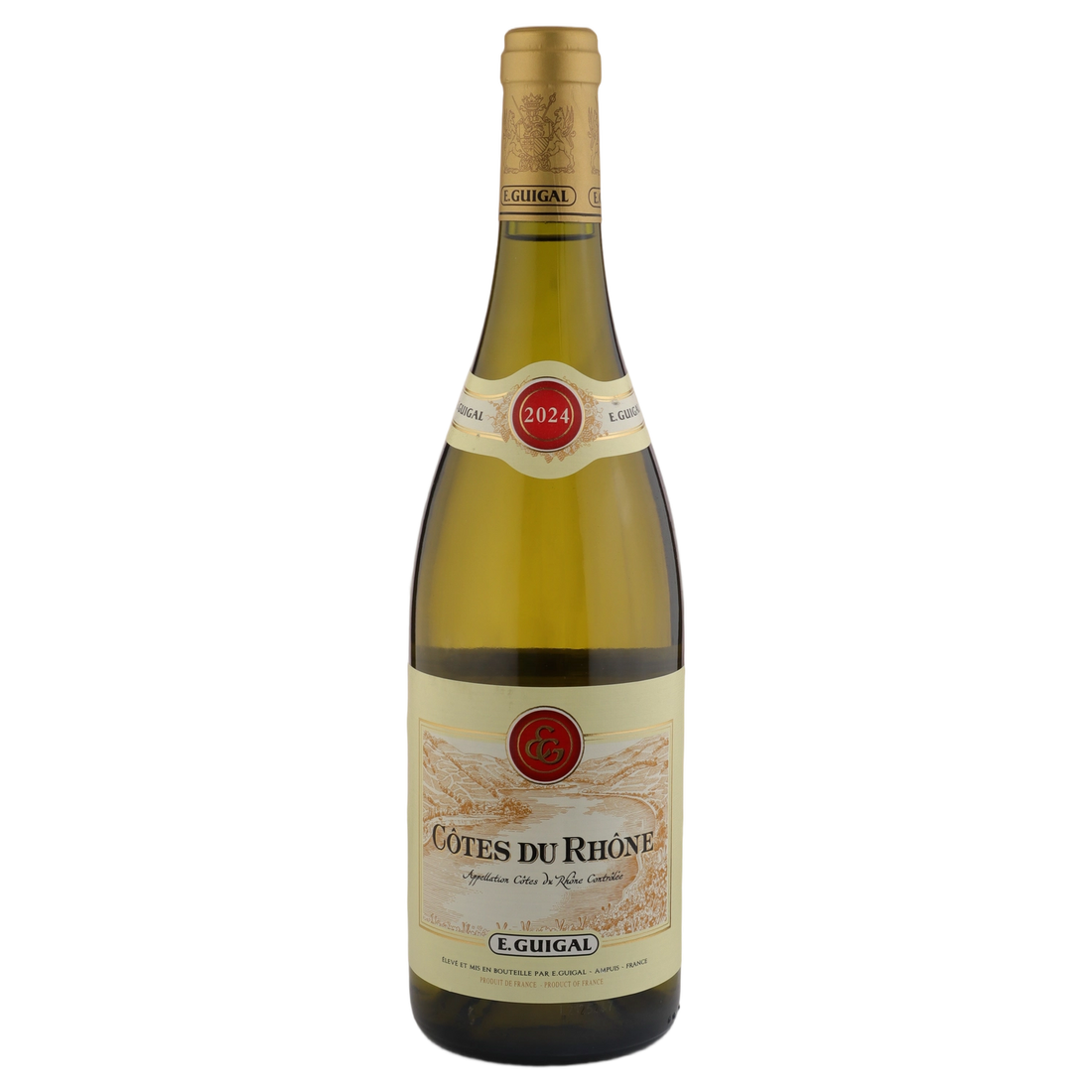 A bottle of 2024 Guigal Côtes du Rhône Blanc 750ml White Wine